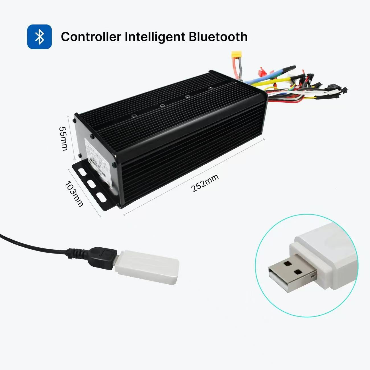 72V 100A Sabvoton Controller - Controlador de Onda Senoidal para Bicicleta