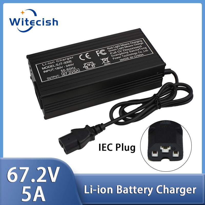 84V 20A Smart Charger - Carregador Rápido 60V 67.2V/5A para Bateria